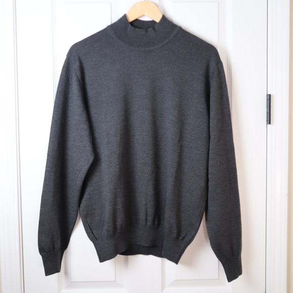 John W. Nordstrom Other - John W. Nordstrom ExtraFine Merino Wool Mock Turtleneck Sweater Mens M Italy Vtg